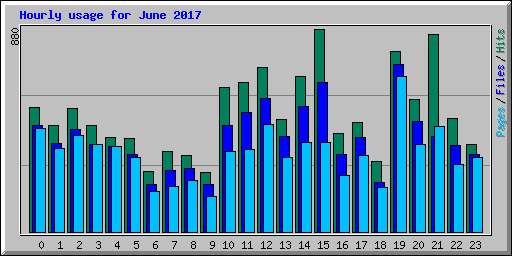 Hourly usage for June 2017