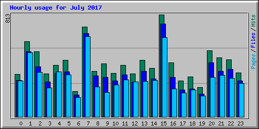 Hourly usage for July 2017