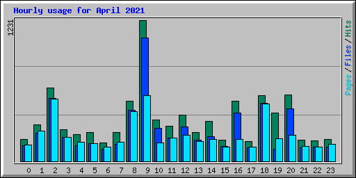 Hourly usage for April 2021