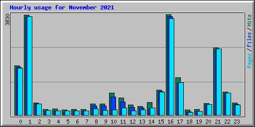 Hourly usage for November 2021