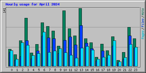 Hourly usage for April 2024