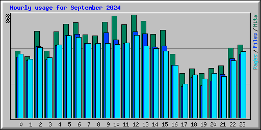 Hourly usage for September 2024
