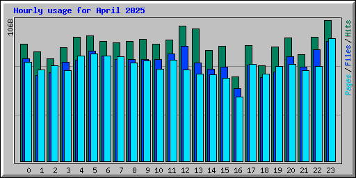 Hourly usage for April 2025