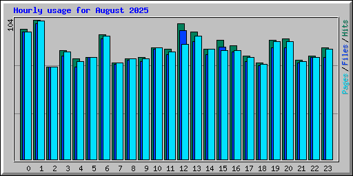 Hourly usage for August 2025