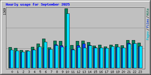 Hourly usage for September 2025